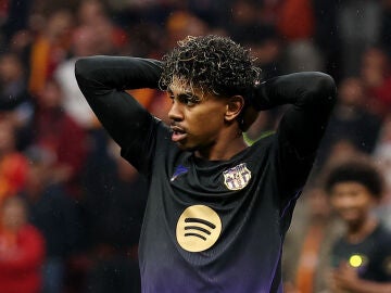 Lamine Yamal, en el partido ante el Galatasaray