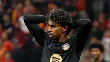 Lamine Yamal, en el partido ante el Galatasaray Lamine Yamal, en el partido ante el Galatasaray