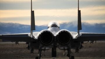 Un caza F15 Strike Eagle de la Fuerza A&eacute;rea de Estados Unidos