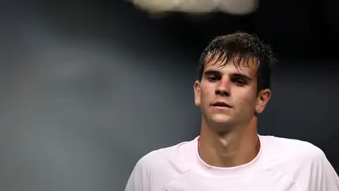 Rafa Jódar, en su partido ante Casper Ruud en Shanghái Rafa Jódar, en su partido ante Casper Ruud en Shanghái