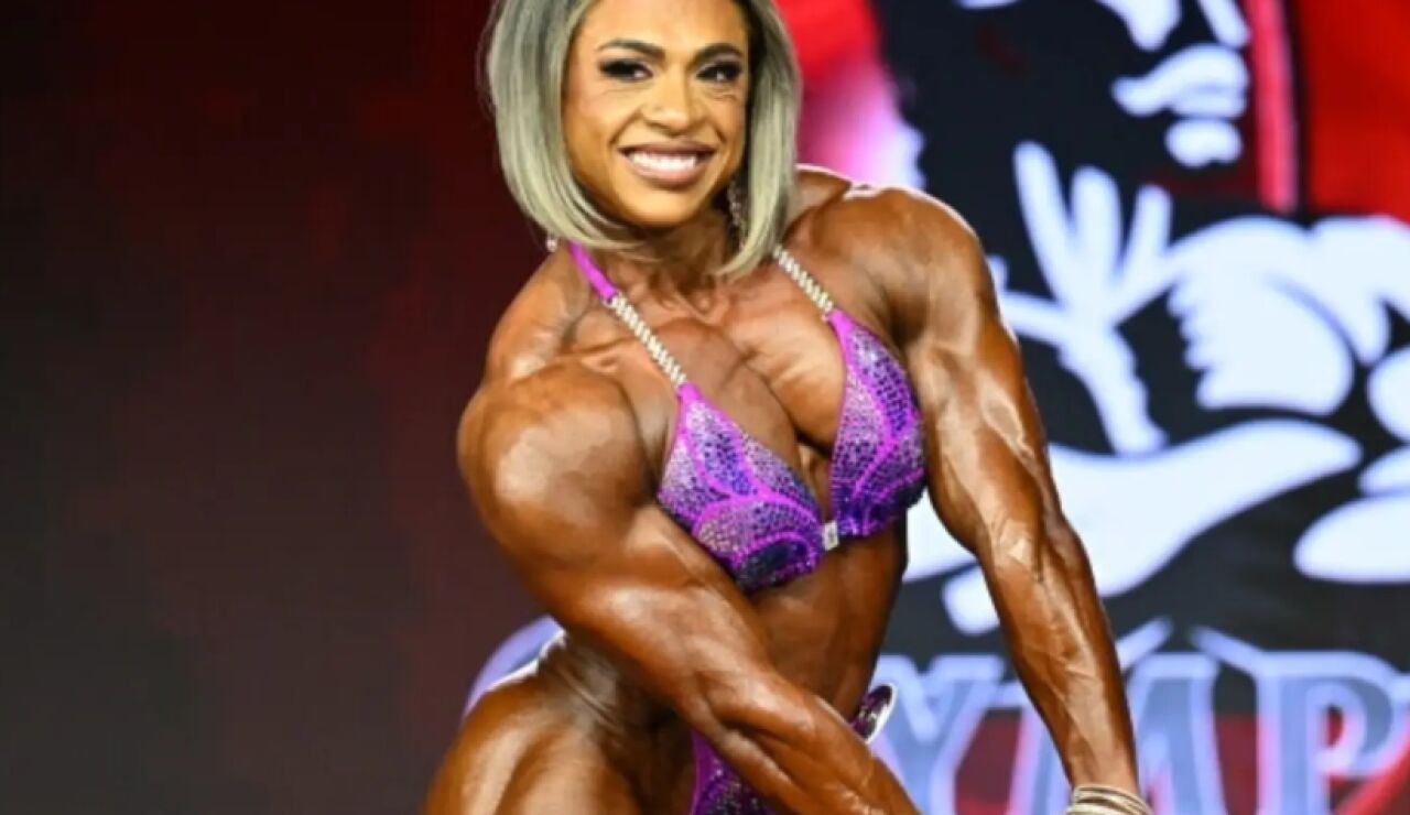 La culturista Marianne von Gierke en acci&oacute;n