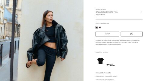 Cazadora efecto piel