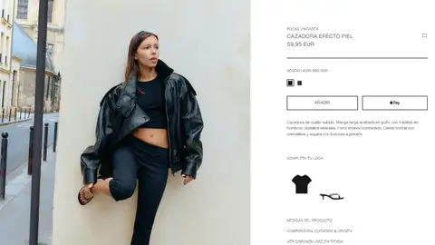 Cazadora efecto piel Cazadora efecto piel