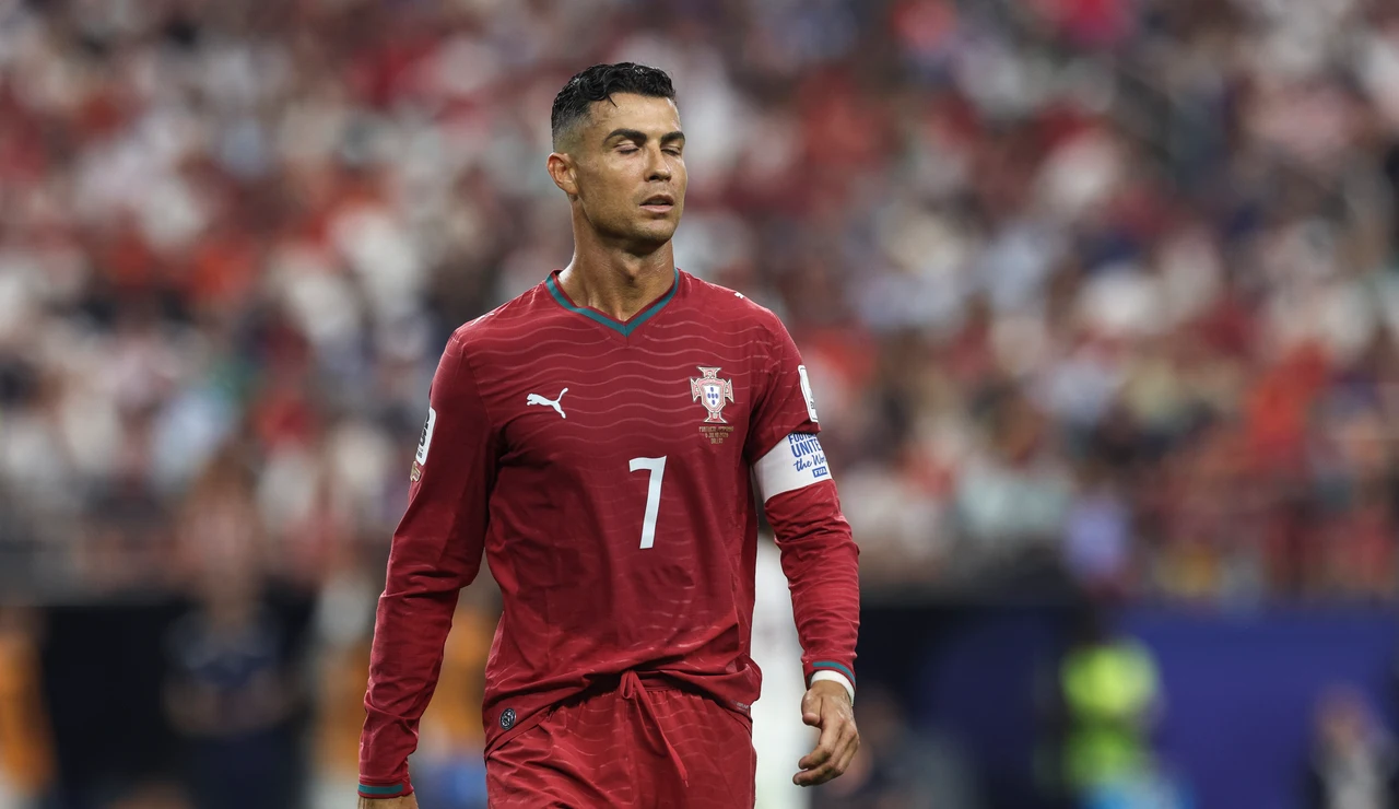 Cristiano Ronaldo en un partido con la Selección portuguesa