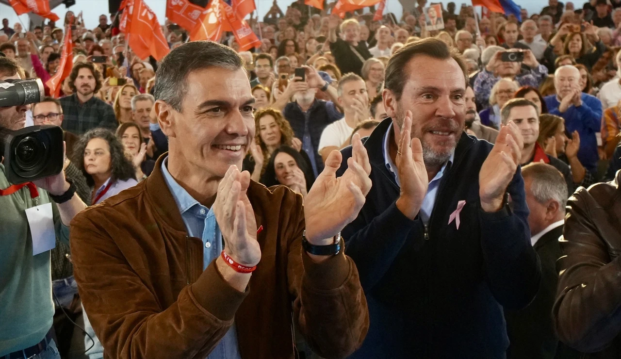 Pedro Sánchez en Valladolid durante la campaña electoral