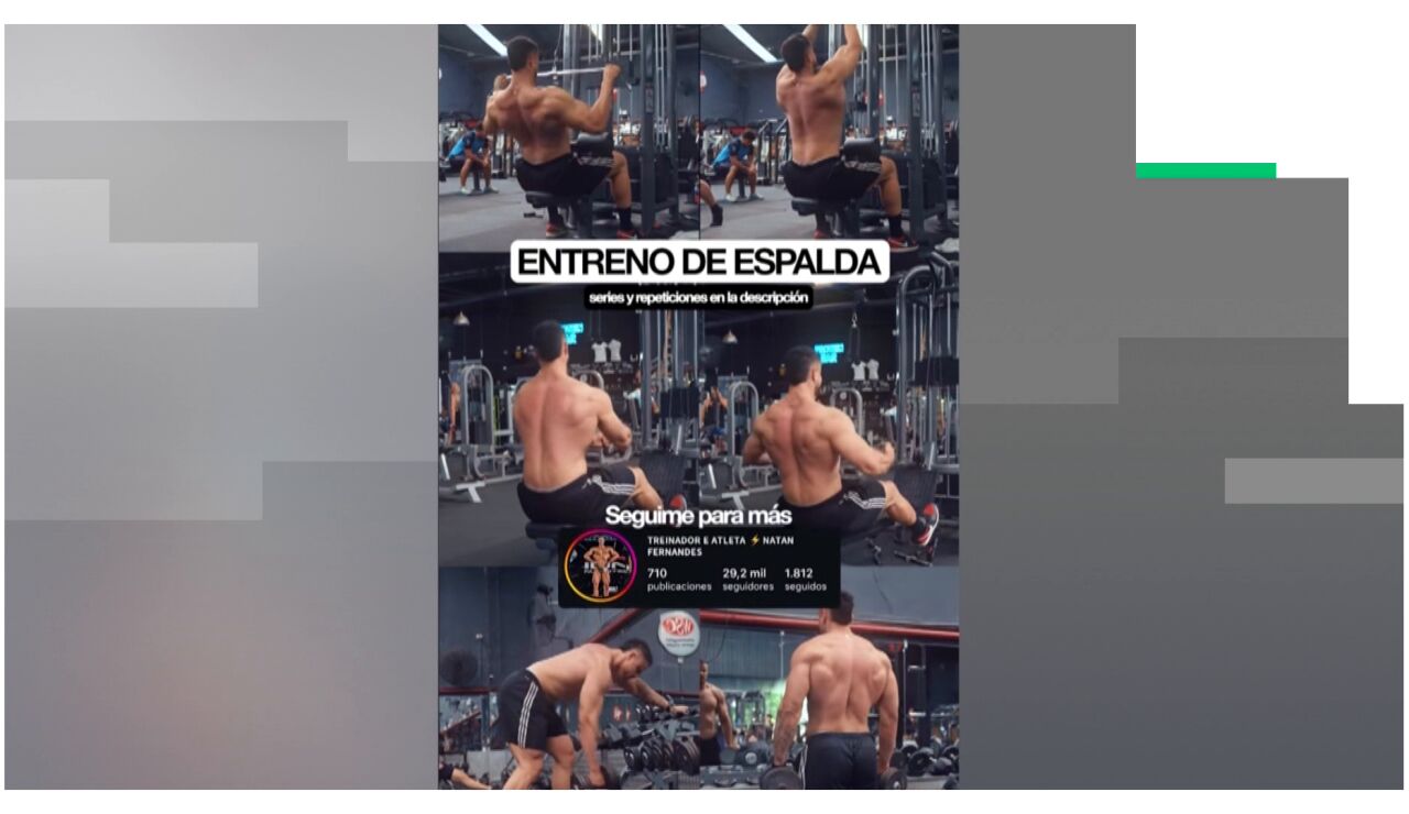 Un ejercicio de gimnasio publicado en redes sociales