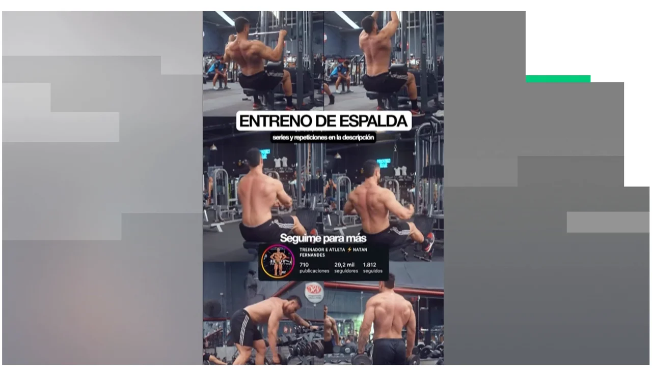 Un ejercicio de gimnasio publicado en redes sociales