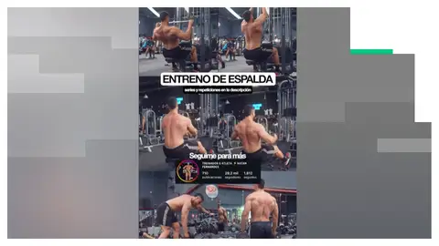 Un ejercicio de gimnasio publicado en redes sociales Un ejercicio de gimnasio publicado en redes sociales