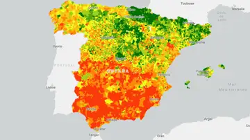 Mapa de la renta en España Mapa de la renta en España
