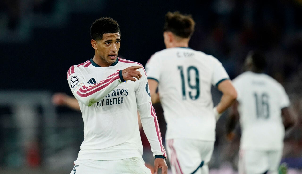 Jude Bellingham celebra un gol con el Real Madrid