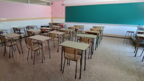 Aula de colegio, imagen de archivo Aula de colegio, imagen de archivo