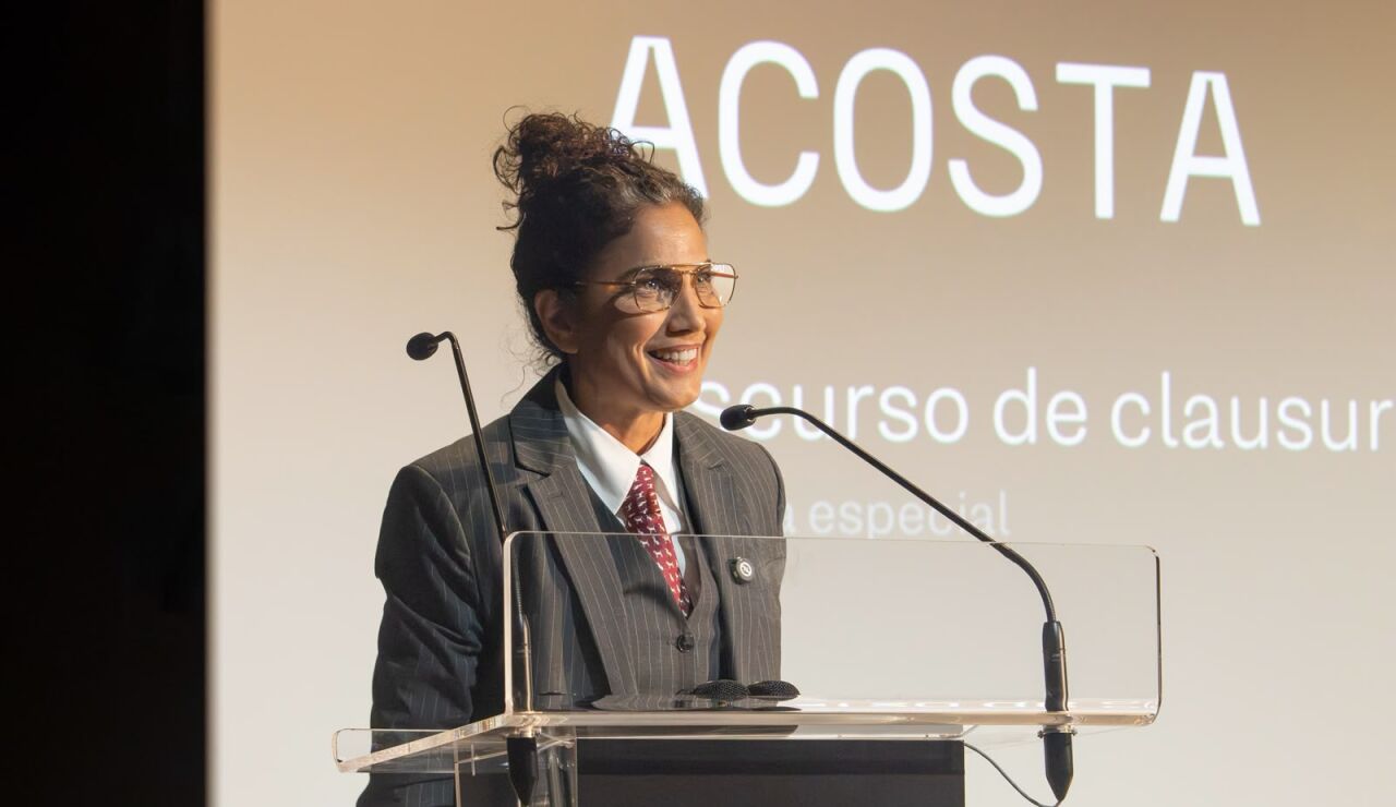 Toni Acosta en el acto de apertura del m&aacute;ster de The Core School