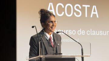 Toni Acosta en el acto de apertura del m&aacute;ster de The Core School
