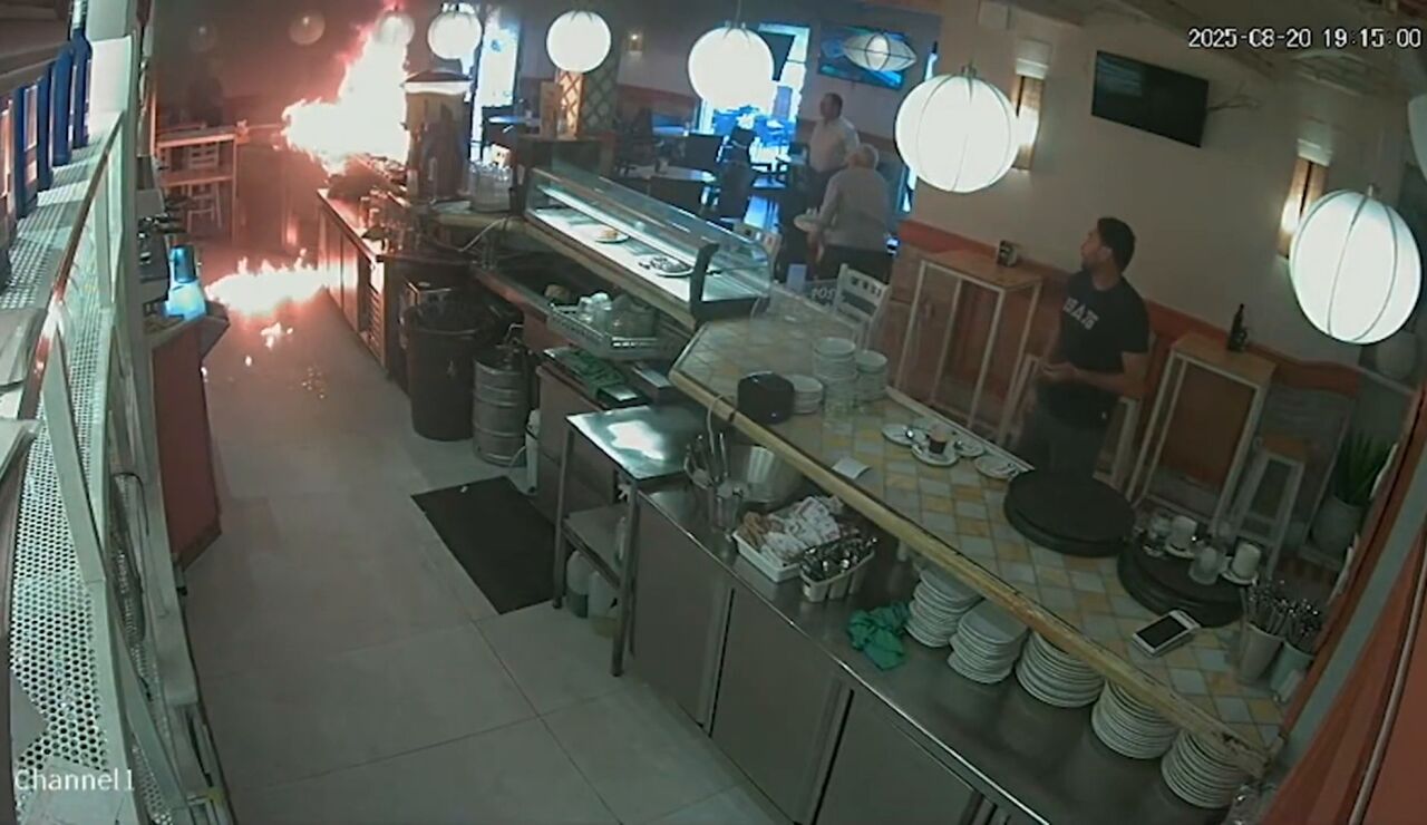 Imagen del bar incendiado