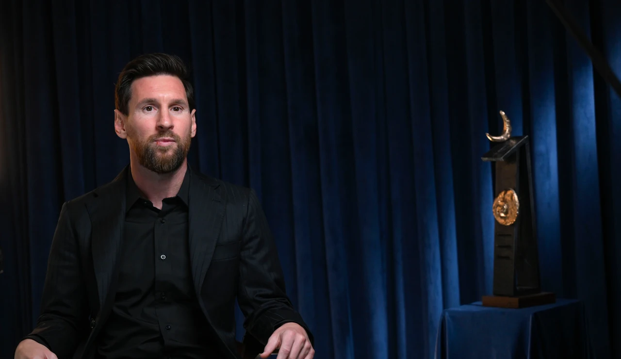 Leo Messi, durante una entrevista con la Agencia EFE este jueves en el Hotel de la Reconquista de Oviedo