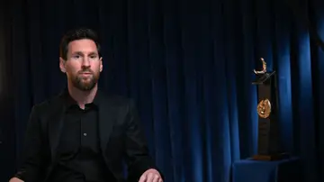 Leo Messi, durante una entrevista con la Agencia EFE este jueves en el Hotel de la Reconquista de Oviedo Leo Messi, durante una entrevista con la Agencia EFE este jueves en el Hotel de la Reconquista de Oviedo