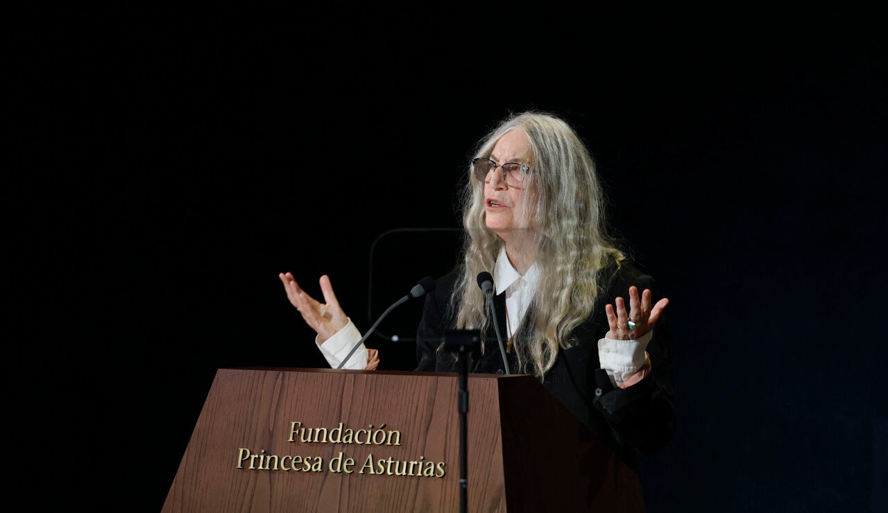  Patti Smith, durante la ceremonia de entrega de los Premios Princesa de Asturias 2026