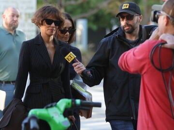 Halle Berry acudiendo al juicio por la custodia de su hijo con Olivier Martinez, Maceo