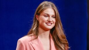 La princesa Leonor durante el recibimiento a los galardonados de los Premios Princesa de Asturias 2026