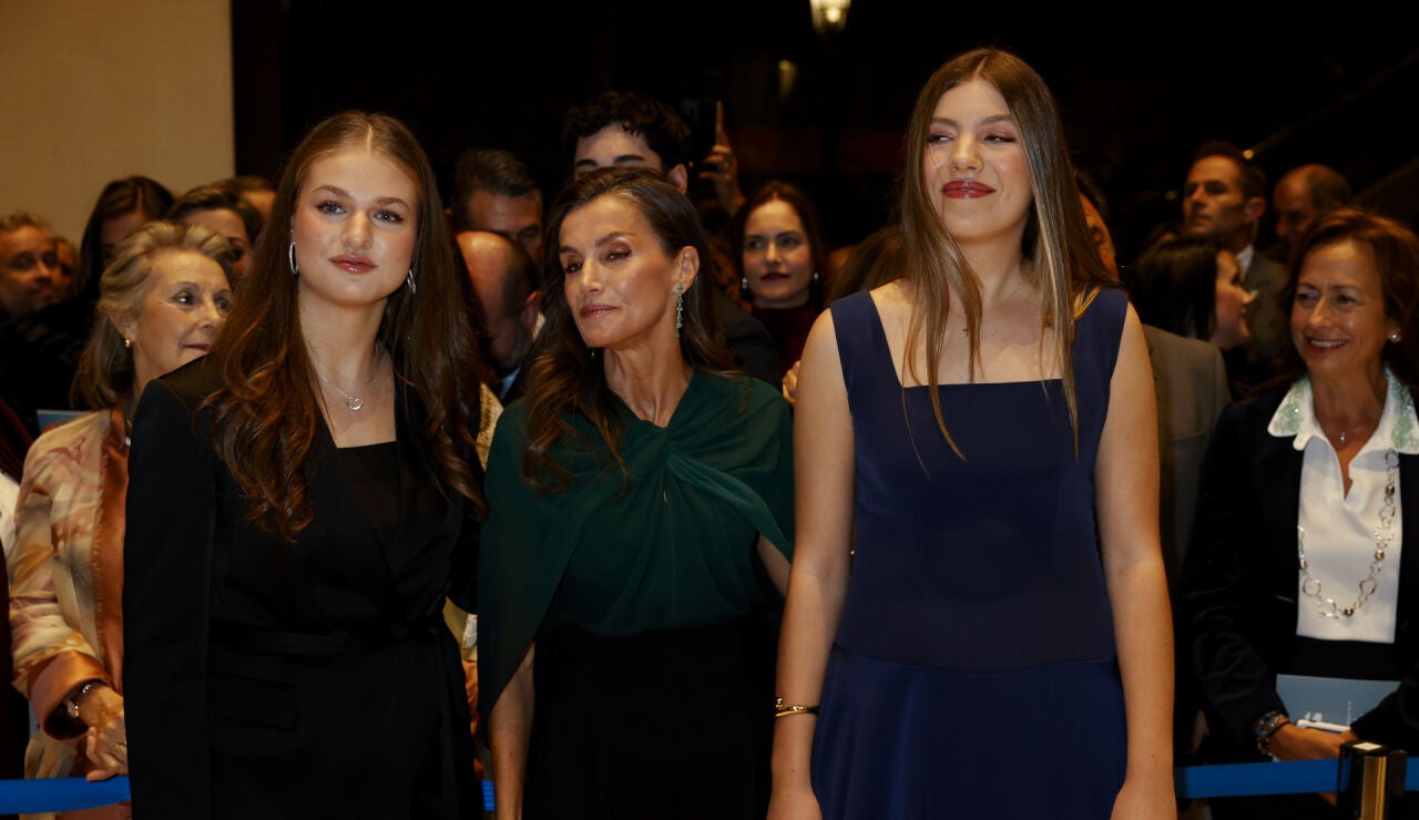 La princesa Leonor, la reina Letizia y la infanta Sof&iacute;a