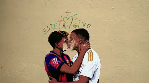 El beso de Lamine Yamal y Mbappé, el nuevo mural de TvBoy antes del Clásico El beso de Lamine Yamal y Mbappé, el nuevo mural de TvBoy antes del cEl beso de Lamine Yamal y Mbappé, el nuevo mural de TvBoy antes del Clásicolásico