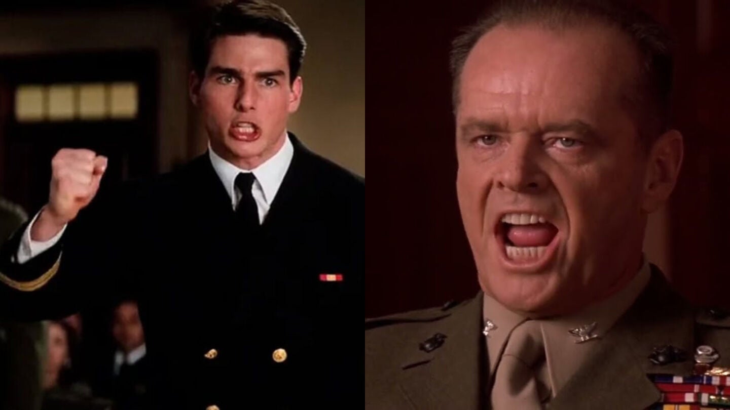 Tom Cruise y Jack Nicholson en Algunos hombres buenos