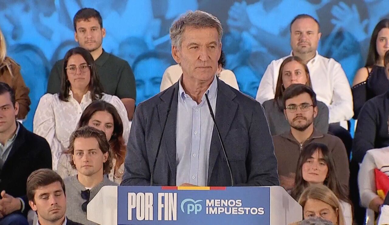 Alberto N&uacute;&ntilde;ez Feij&oacute;o promete IVA cero mientras dure la inflaci&oacute;n y anuncia rebajas fiscales para j&oacute;venes y aut&oacute;nomos
