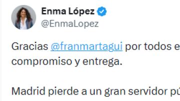 Mensaje de Enma López