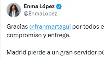 Mensaje de Enma López Mensaje de Enma López