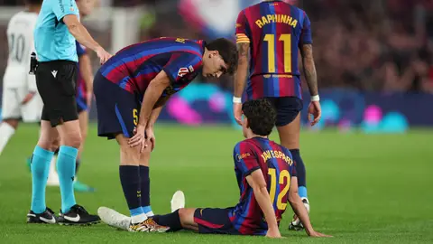 Xavi Espart, en el momento de caer lesionado ante el Real Madrid Xavi Espart, en el momento de caer lesionado ante el Real Madrid