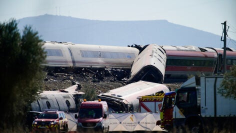 Imagen de los dos trenes accidentados (AVE e Iryo) en Urda, Toledo