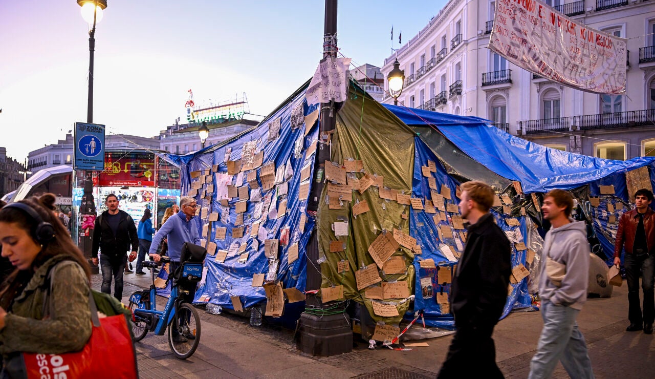 Imagen de la acampada de Sol