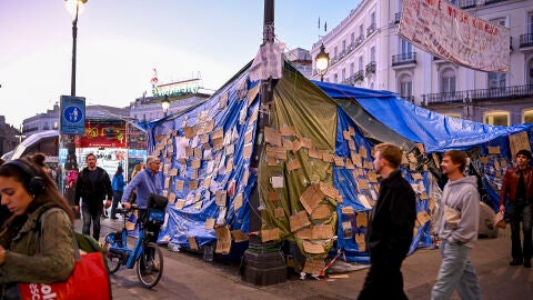 Imagen de la acampada de Sol