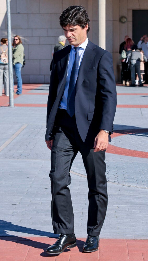 Pablo Aguado en el funeral de Antonio Vázquez