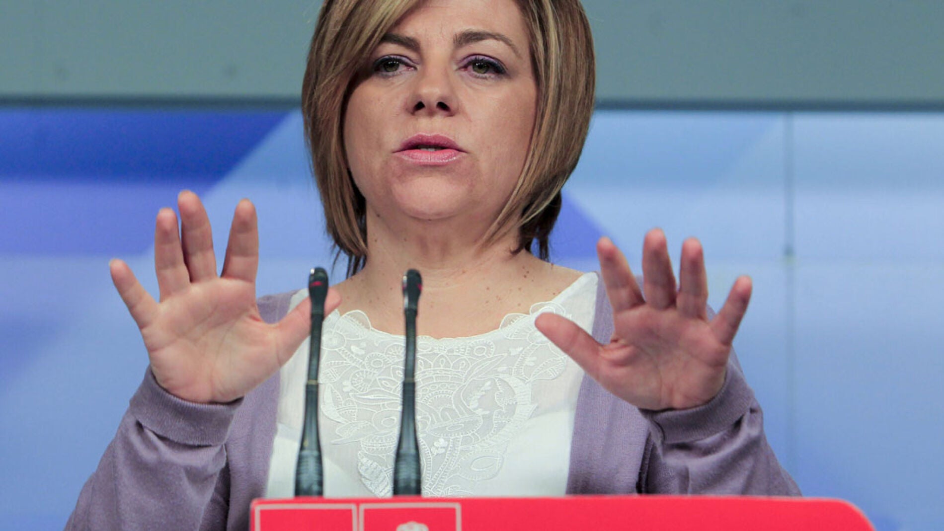 Elena Valenciano durante una rueda de prensa