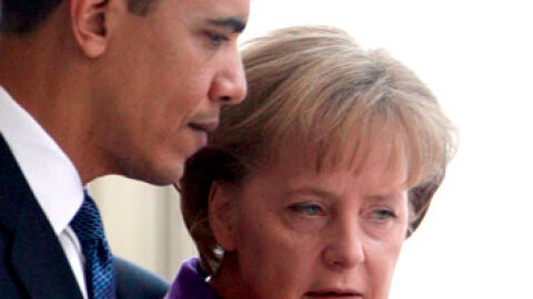 Reuni&oacute;n Merkel-Obama