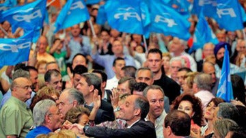 El presidente del PP valenciano, Francisco Camps, durante un acto