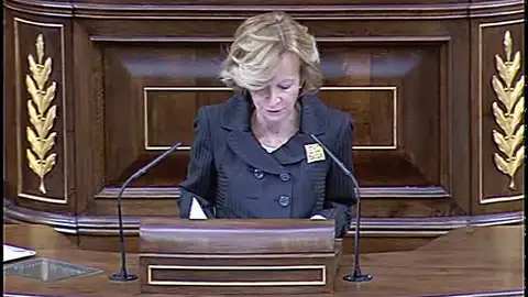 Elena Salgado durante su intervención Elena Salgado durante su intervención