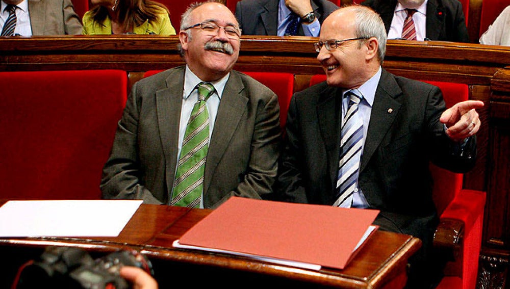 Carod Rovira y José Montilla, en el Parlament