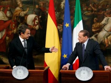 Reuni&oacute;n entre Zapatero y Berlusconi