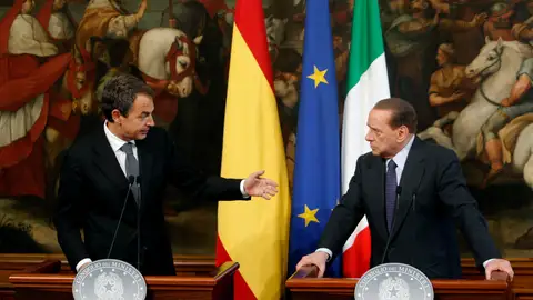 Reunión entre Zapatero y Berlusconi Reunión entre Zapatero y Berlusconi