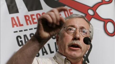 Fernandez Toxo durante un mitin