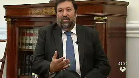 Caamaño durante la entrevista en Espejo Público Caamaño durante la entrevista en Espejo Público