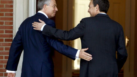 Zapatero, con Blair en la Moncloa