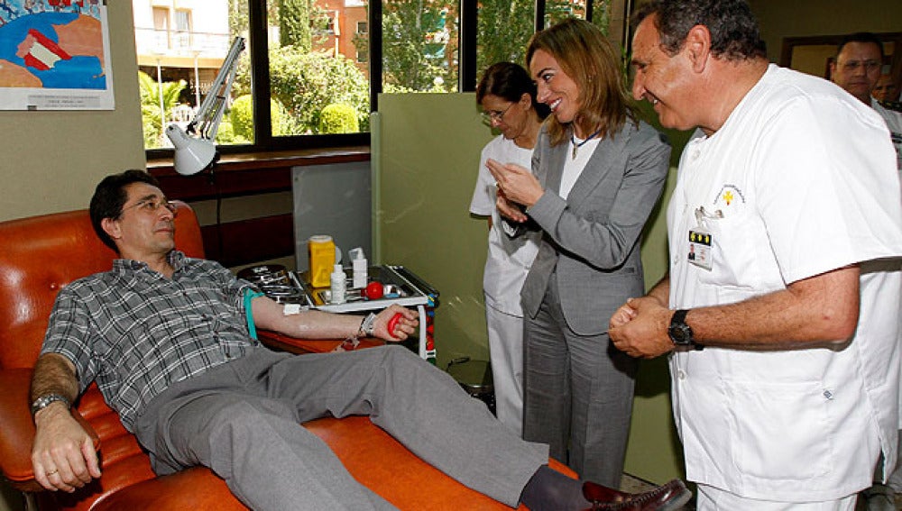 Visita de Carme Chacón a un hospital