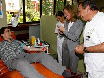 Visita de Carme Chacón a un hospital