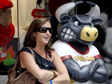 Calles de Pamplona en San Fermín Calles de Pamplona en San Fermín