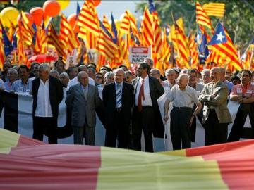 Multitudinaria manifestación en Barcelona