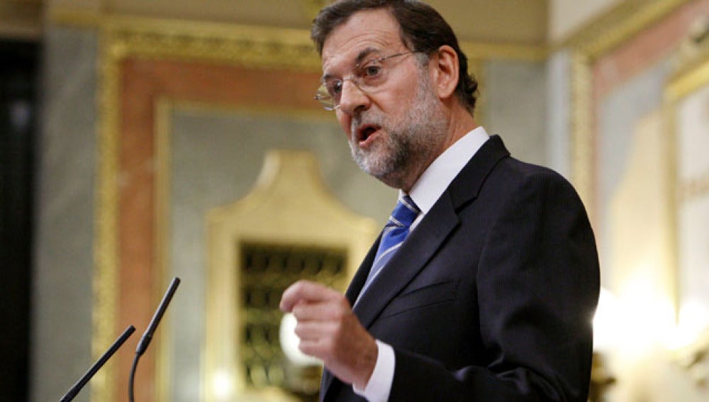 Rajoy durante su intervención en el Debate