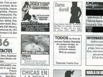 Anuncios de prostitución en la prensa Anuncios de prostitución en la prensa